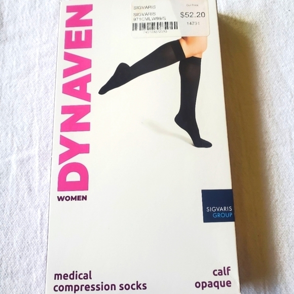Dynaven Women Black Medical Compression 15-20 mmHg Sz. ML Stockings - Picture 1 of 7